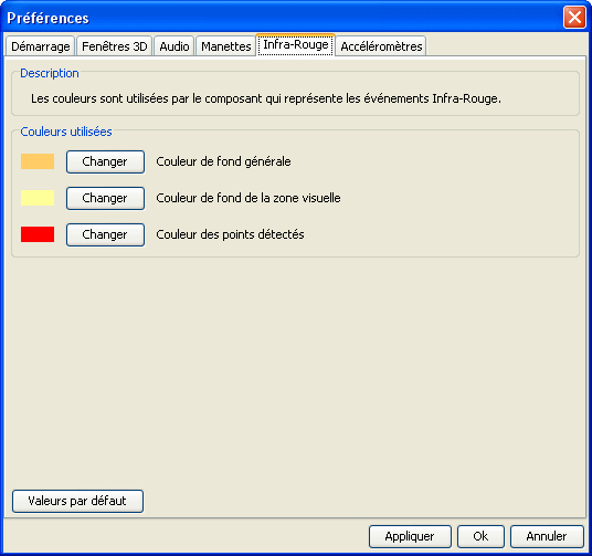 Prfrences composant infra-rouge