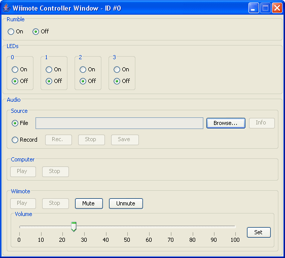 Wiimote Controller Window