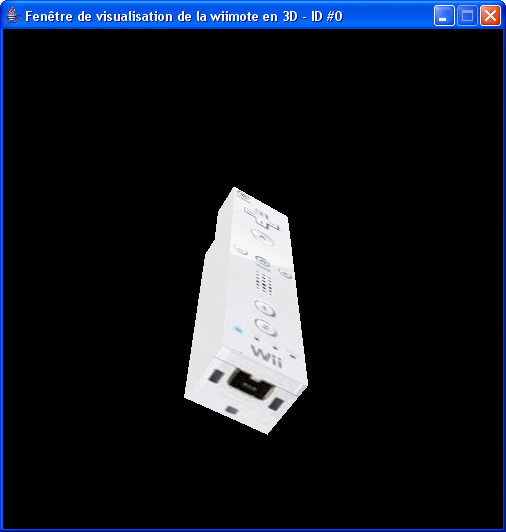 Fentre de visualisation 3D de la wiimote